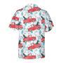 Christmas Red Retro Truck With Candy Cane Hawaiian Shirt, Xmas Hawaiian Shirts