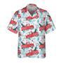 Christmas Red Retro Truck With Candy Cane Hawaiian Shirt, Xmas Hawaiian Shirts