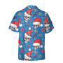 Christmas Skulls With Candy Canes Blue Version Christmas Hawaiian Shirt, Xmas Hawaiian Shirts