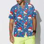 Christmas Skulls With Candy Canes Blue Version Christmas Hawaiian Shirt, Xmas Hawaiian Shirts