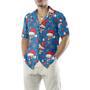 Christmas Skulls With Candy Canes Blue Version Christmas Hawaiian Shirt, Xmas Hawaiian Shirts