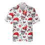 Christmas Skulls With Candy Canes White Version Christmas Hawaiian Shirt, Xmas Hawaiian Shirts