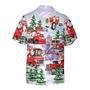 Christmas Truck Hawaiian Shirt, Red Truck Christmas Shirt, Xmas Hawaiian Shirts