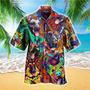 Colorful German Shepherd Dog Hawaiian Aloha Shirts