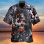 Cool Skull Halloween Hawaii Shirt Savage Skull In The House Hawaiian Shirt