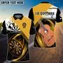 Coolspod Darts Gold Personalized Name Polo Shirt For 10 Guitars, Gift For Dart Player, Guitar Lovers