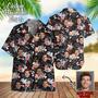 Custom Face Summer Floral Hawaiian Shirt - Funny Hawaii Shirt Personalized Face, Hawwaiian For Couples