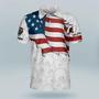Custom Men's Billiard Dry Fit Short Sleeve Shirts, Eagle Shirt, Flag Billiard Polo Shirt