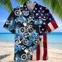 Cycling Tropical Usa Flag Hawaiian Shirts For Men And Woman, Full Print Cycling Hawaii Aloha Beach Shirt