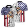 Dart Arrow Pattern Eagle Flag Custom Darts Polo Shirts, Flag American Dart Shirt