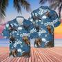 Dinosaur Blue Tribal All Over Printed Hawaiian Shirt