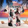 Doberman Pinscher Dog United States Flag Hawaiian Flowers All Over Printed Hawaiian Shirt, Farm Hawaiian Shirt, Farmer Hawaii