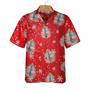 Dragonfly Shaped Christmas Tree Shirt, Xmas Hawaiian Shirts