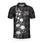 Elegant Argyle Pattern And Skull Golf Lover Polo Shirt Black Skull Golf Shirt For Men Coolspod