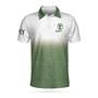 Elegant Born To Golf Forced To Work Golf Polo Shirt, White And Green Golf Shirt For Men Coolspod