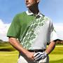 Elegant Golf In Green Golf Polo Shirt, White And Green Golf Shirt For Men, Unique Gift For Golfers Coolspod
