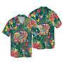 Flower Camping Hawaiian Shirt, Floral Tropical Hawaiian Shirt , Camp Hawaiian Shirt