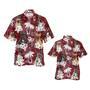 French Bulldog Hawaiian Shirt, Dog Hawaii Aloha Beach Shirt Red Tribal Pattern