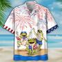 Frogs Hawaiian Shirt Independence Day, Frogs Aloha Beach Shirts, Frogs Hawaii Shirt For Of July