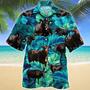 Full Printed Black Angus Cattle Hawaiian Shirt, Hawaii Aloha Shirt Short Sleeve For Angus Cattle Lover