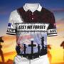 Full Printed Polo Shirt Lest We Forget Customized Name Polo Shirt