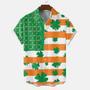 Funky Irish Hawaiian Shirts, St. Patrick's Day Button Down Beach Shirt, Gifts For Her