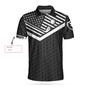 Funny Golfing Custom Polo Shirt, If It Hit Left Black American Flag Polo Shirt, Personalized Golf Shirt For Men Coolspod