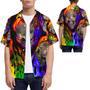 Gay Hawaiian Shirts, Beach Shirt Lgbt Pride Rainbow Flame Skull Hawaii Shirt