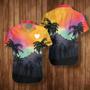 Gay Pride Hawaiian Shirt, Cool Lgbt Sunset With Heart Hawaiian Shirt