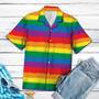 Gay Pride T Shirt, Lgbt Stripe Rainbow Nice Ornamental Hawaiian Shirt