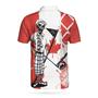 Golf I Like It Rough Canada Flag Polo Shirt, Argyle Pattern Skeleton Golfing Polo Shirt, Funny Golf Shirt For Men Coolspod