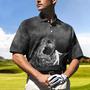 Golfer On Smoke Background Polo Shirt, Black Smoke Golfing Polo Shirt, Best Golf Shirt For Men Coolspod