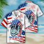 Gorila Hawaiian Shirt For Independence's Day, Usa Flag Pattern Merica Hawaiian Shirt, Patriotic Hawaii Shirt