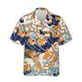 Hawaiian Aloha Shirts Corgi Dog Waves