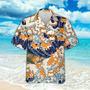 Hawaiian Aloha Shirts Corgi Dog Waves