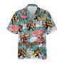 Hawaiian Aloha Shirts Funny Gorilla Pineapple Summer Vibe