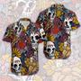 Hawaiian Aloha Shirts Skull Flower Art