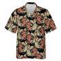 Hawaiian Camp Collar Short Sleeve Button-Down Hawaii Aloha Beach Shirt Tiger Faces