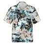 Hawaiian Camp Collar Short Sleeve Button-Down Shirt Tropical Palms Abstract Hawaiian Shirts