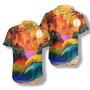 Hawaiian Pride, Lgbt Sunset And Wave Sea Background Hawaiian Shirt