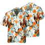 Hereford Bright Hibiscus Flower Hawaiian Shirt, Cow Hawaiian Shirt