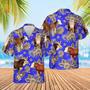 Hereford Cattle Lovers Aloha Pattern All Over Printed Hawaiian Shirt