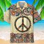 Hippie Guitar Hawaiian Shirt For Men And Women, Cool Hippie Aloha Beach Shirts, Hippie Hawaiian Shirt For Summer