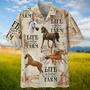 Horse Life Is Better On The Farm Hawaiian Shirt, Horse Hawaiian Shirts, Gift For Horse Lovers