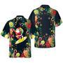 Hyperfavor Christmas Santa Surfing Hawaiian Shirt, Xmas Hawaiian Shirts