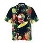 Hyperfavor Christmas Santa Surfing Hawaiian Shirt, Xmas Hawaiian Shirts