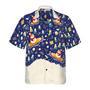 Hyperfavor Christmas Snowman Surfing Hawaiian Shirt, Xmas Hawaiian Shirts