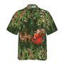 Hyperfavor Santa Santa Riding Sleigh Pattern Hawaiian Shirt, Christmas Shirts, Xmas Hawaiian Shirts