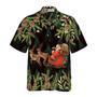 Hyperfavor Santa Santa Riding Sleigh Pattern Hawaiian Shirt, Xmas Hawaiian Shirts