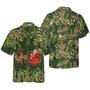 Hyperfavor Santa Santa Riding Sleigh Pattern Hawaiian Shirt, Christmas Shirts, Xmas Hawaiian Shirts